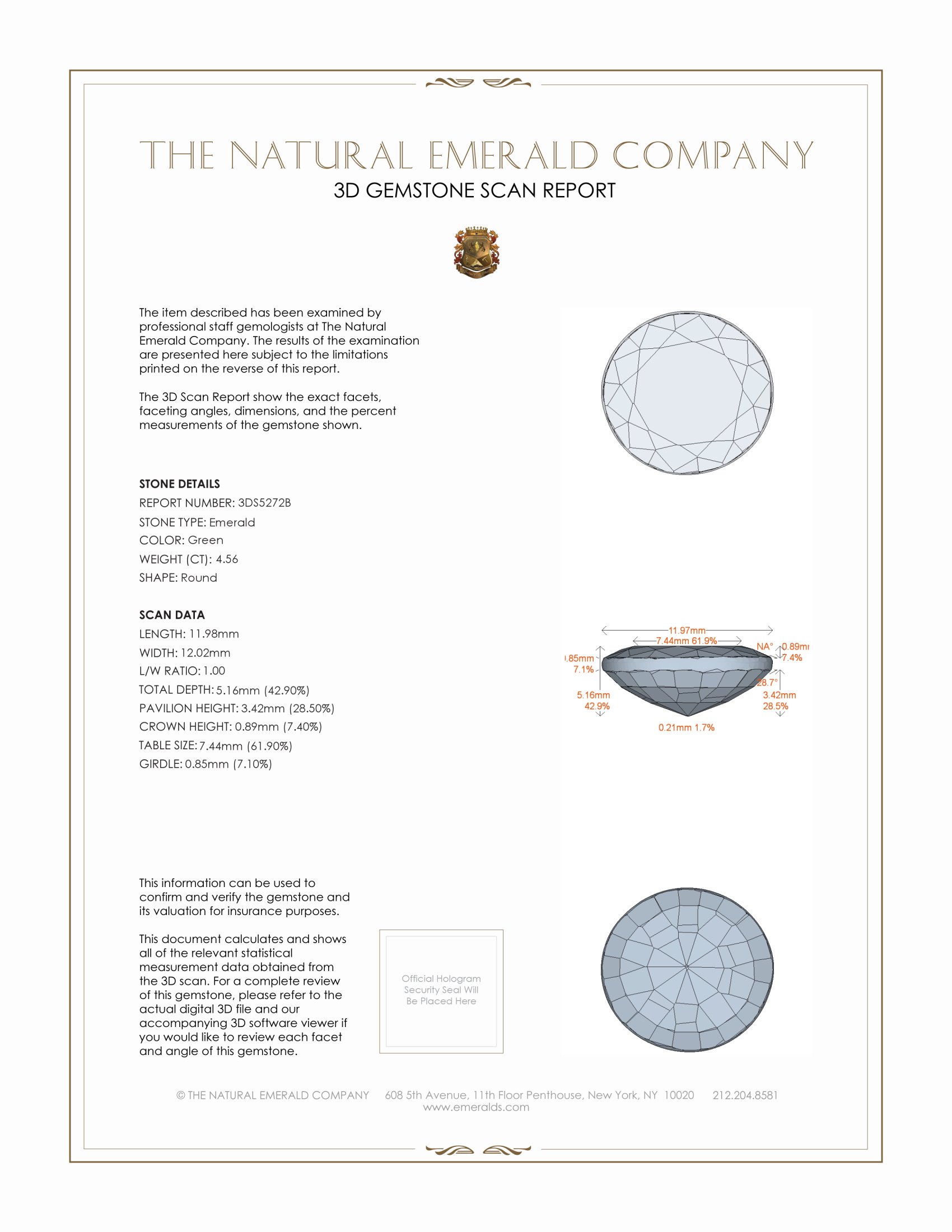 4.56 Ct. Emerald from Zambia