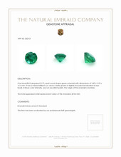0.75 Ct. Emerald from Zambia Appraisal