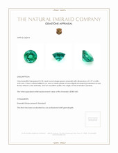 0.78 Ct. Emerald from Zambia Appraisal