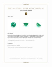 0.88 Ct. Emerald from Zambia Appraisal