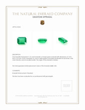 1.22 Ct. Emerald from Zambia Appraisal
