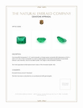 1.57 Ct. Emerald from Zambia Appraisal