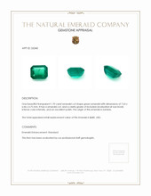 1.70 Ct. Emerald from Zambia Appraisal