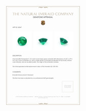 1.23 Ct. Emerald from Zambia Appraisal