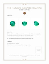 1.81 Ct. Emerald from Zambia Appraisal