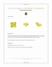 0.78 Ct. Yellow Sapphire from Ceylon (Sri Lanka) Appraisal