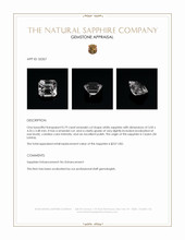 0.79 Ct. White Sapphire from Ceylon (Sri Lanka) Appraisal