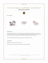 1.53 Ct. Pink Sapphire from Ceylon (Sri Lanka) Appraisal