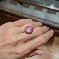 15.61 Ct. Reddish Pink Star Sapphire from Ceylon (Sri Lanka) Life Style