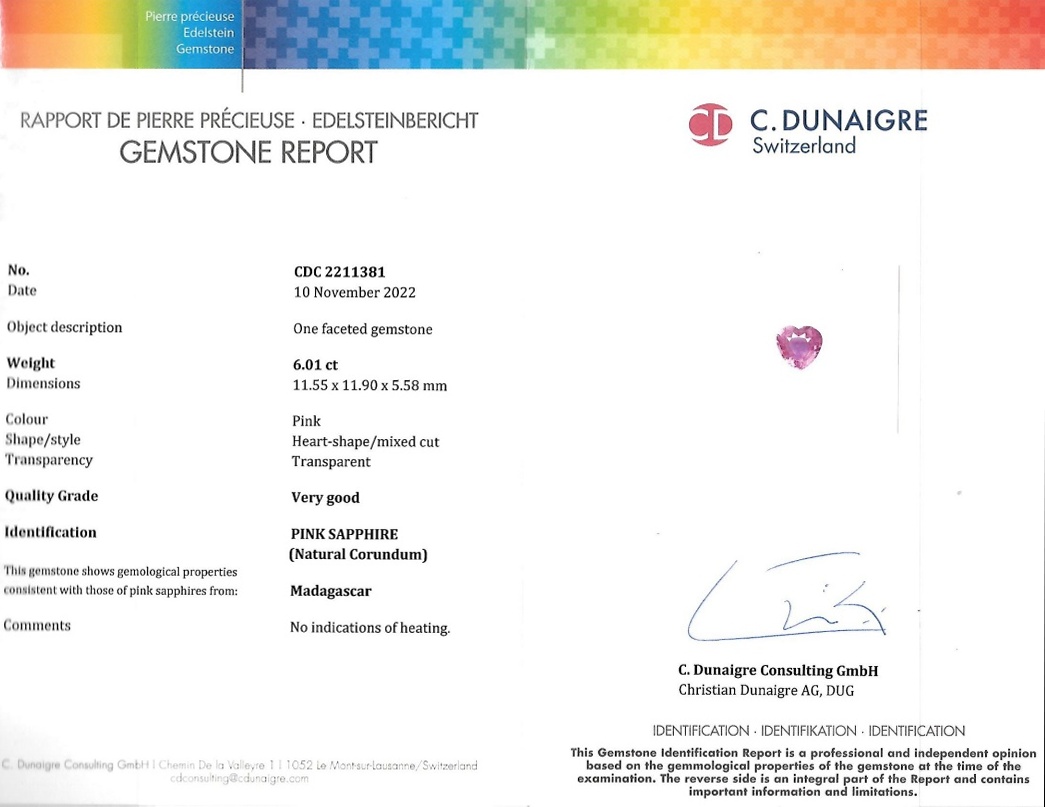 6.01 Ct. Pink Sapphire from Madagascar