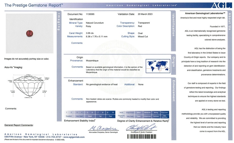 3.06 Ct. Ruby from Mozambique