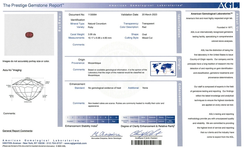 3.06 Ct. Ruby from Mozambique