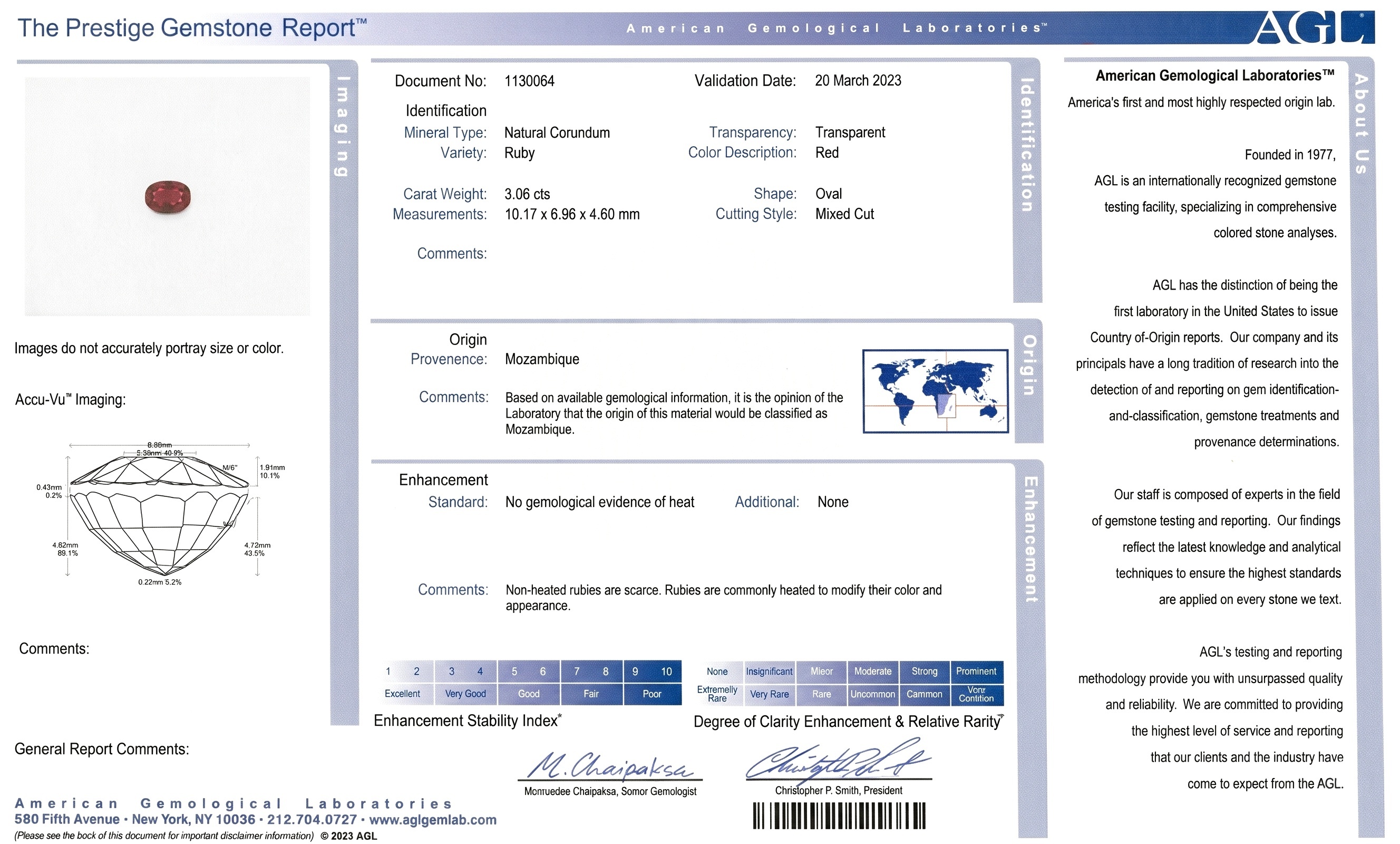 3.06 Ct. Ruby from Mozambique