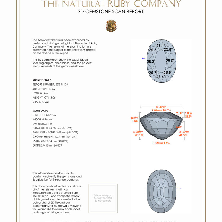 3.06 Ct. Ruby from Mozambique