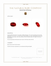 2.53 Ct. Ruby from Mozambique Appraisal