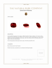2.18 Ct. Ruby from Mozambique Appraisal