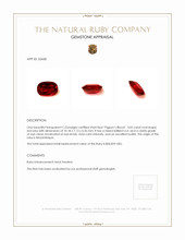 3.05 Ct. Ruby from Mozambique Appraisal