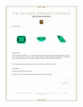 1.17 Ct. Emerald from Colombia Appraisal
