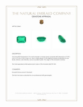 2.18 Ct. Emerald from Zambia Appraisal