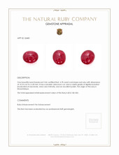 4.78 Ct. Cabochon Ruby from Mozambique Appraisal