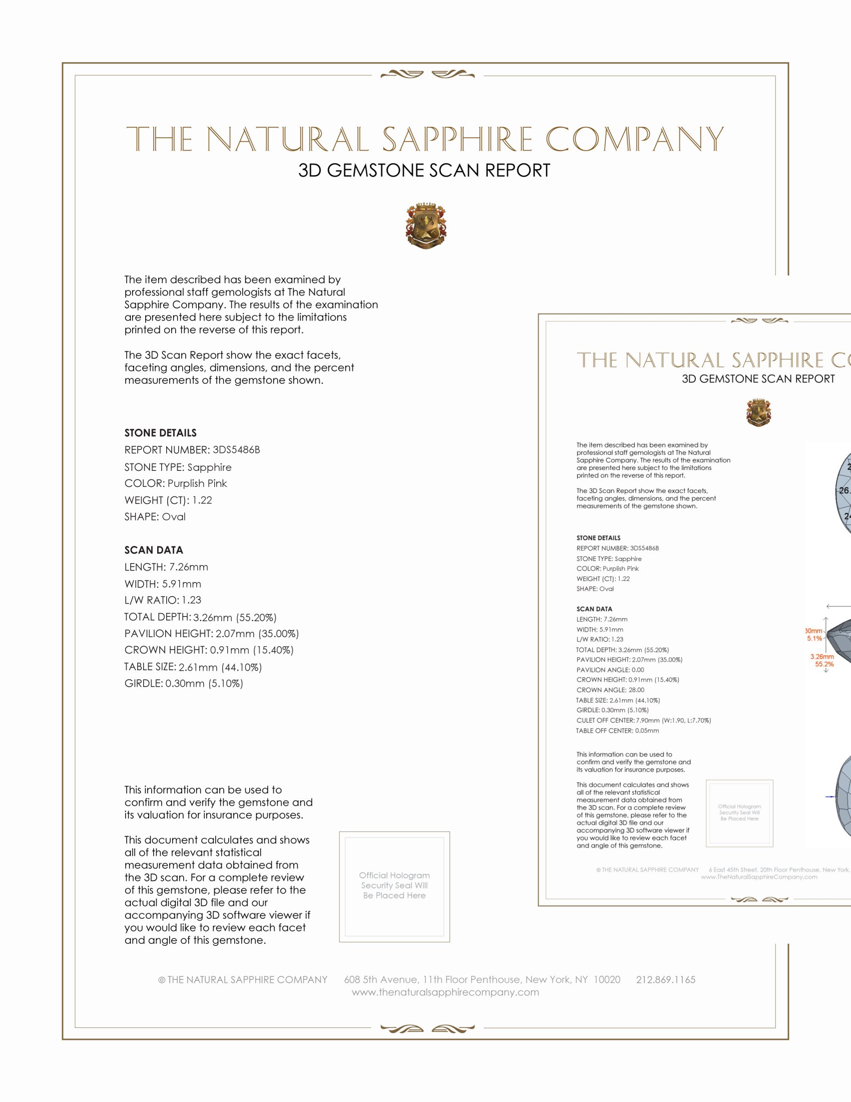 1.22 Ct. Purplish Pink Sapphire from Ceylon (Sri Lanka)