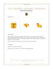 1.66 Ct. Yellowish Orange Sapphire from Ceylon (Sri Lanka) Appraisal