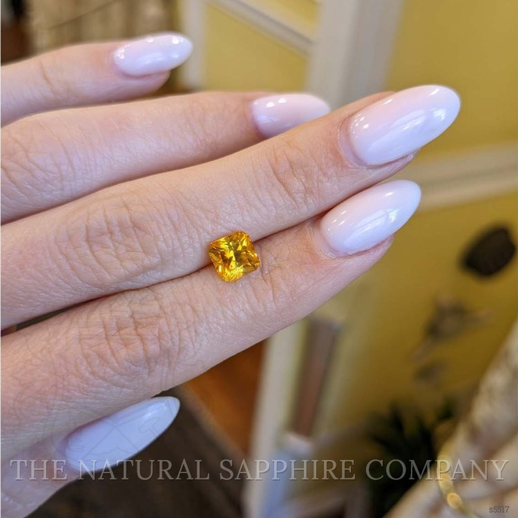 1.66 Ct. Yellowish Orange Sapphire from Ceylon (Sri Lanka)