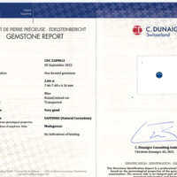 2.04 Ct. Sapphire from Madagascar Scan Report