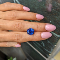 6.20 Ct. Blue Sapphire from Ceylon (Sri Lanka) Life Style