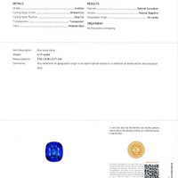 4.19 Ct. Blue Sapphire from Ceylon (Sri Lanka) Scan Report