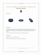 2.99 Ct. Blue Sapphire from Ceylon (Sri Lanka) Appraisal