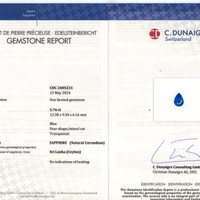 5.76 Ct. Blue Sapphire from Ceylon (Sri Lanka) Scan Report