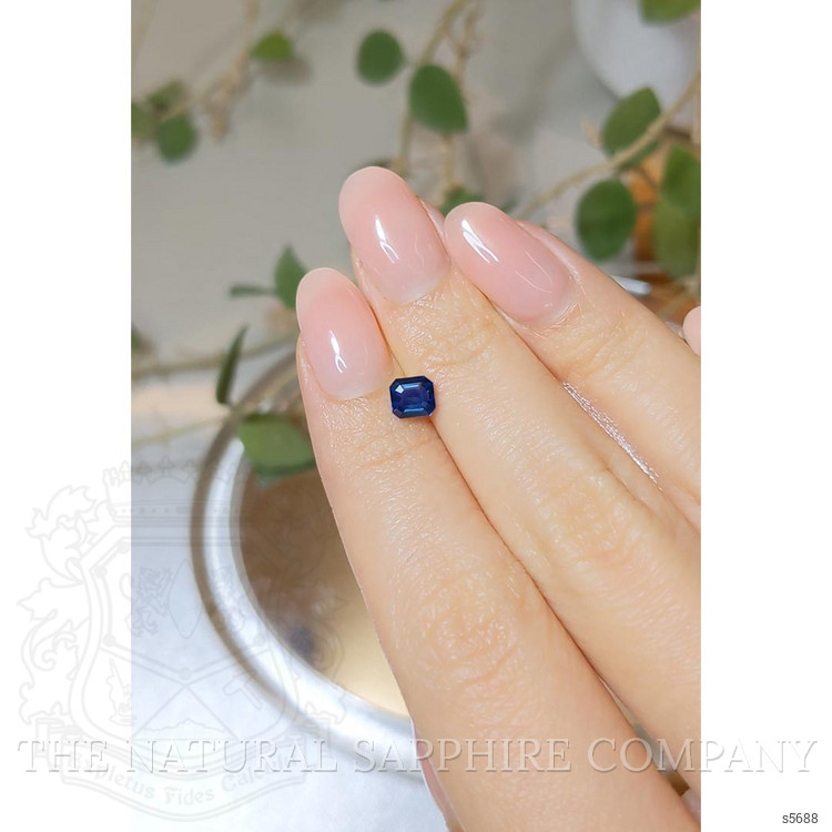 0.88 Ct. Blue Sapphire from Ceylon (Sri Lanka)