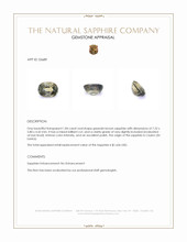 1.84 Ct. Greenish Brown Sapphire from Ceylon (Sri Lanka) Appraisal