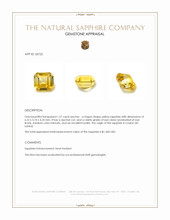 1.57 Ct. Yellow Sapphire from Ceylon (Sri Lanka) Appraisal