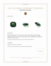 1.18 Ct. Bluish Green Sapphire from Ceylon (Sri Lanka) Appraisal