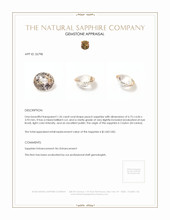 1.26 Ct. Peach Sapphire from Ceylon (Sri Lanka) Appraisal