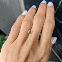 1.12 Ct. Greenish Yellow Sapphire from Madagascar Life Style