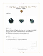 0.59 Ct. Greenish Blue Sapphire from Madagascar Appraisal
