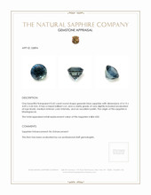 0.42 Ct. Greenish Blue Sapphire from Madagascar Appraisal