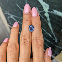 3.99 Ct. Blue Sapphire from Ceylon (Sri Lanka) Life Style