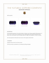 2.60 Ct. Color Change Sapphire from Ceylon (Sri Lanka) Appraisal