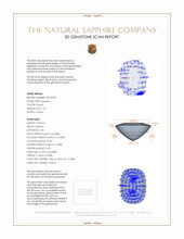 1.29 Ct. Sapphire from Ceylon (Sri Lanka) 3 D Scan Report