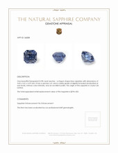0.98 Ct. Sapphire from Ceylon (Sri Lanka) Appraisal