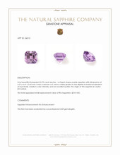 0.70 Ct. Purple Sapphire from Ceylon (Sri Lanka) Appraisal