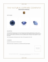 0.62 Ct. Blue Sapphire from Ceylon (Sri Lanka) Appraisal
