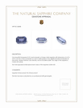 0.92 Ct. Sapphire from Ceylon (Sri Lanka) Appraisal