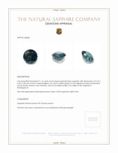 1.16 Ct. Greenish Blue Sapphire from Madagascar Appraisal