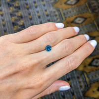 1.16 Ct. Greenish Blue Sapphire from Madagascar Life Style