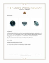 0.94 Ct. Greenish Blue Sapphire from Madagascar Appraisal